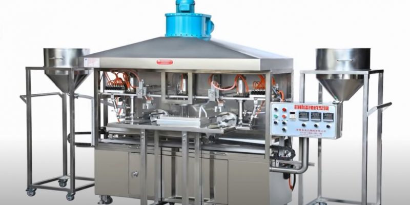 Automatic egg roll machine：Two baking plates